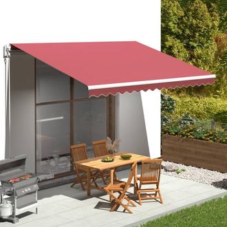 Berkfield Home Replacement Fabric for Awning Burgundy Red 4.5x3.5 m