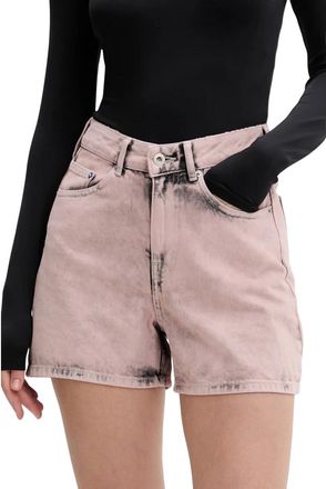 Karl Lagerfeld Shorts in denim a vita alta - - Shorts - Donna - Rosa - W29