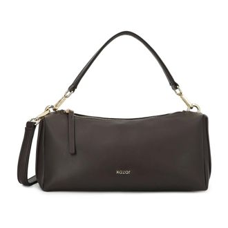 Kazar Tassen, Dames, Bruin, ONE Size, Leer, Kazar Minimalistische donkerbruine leren tas