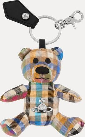 Vivienne Westwood Teddy Bear Keyring Heather Check Multi One Size Unisex