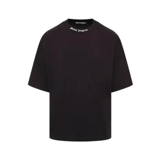 Palm Angels Heren, Tops, Zwart, Maat: S Katoen