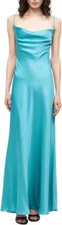 Pinko Pinko, Kleedjes, Dames, Groen, S, Satijn, Farro Slip Dress