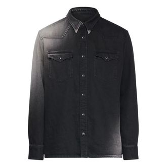 Maison Margiela Heren, Overhemden, Grijs, Maat: L Denim