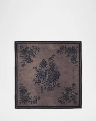Ferragamo Floral Silk Scarf