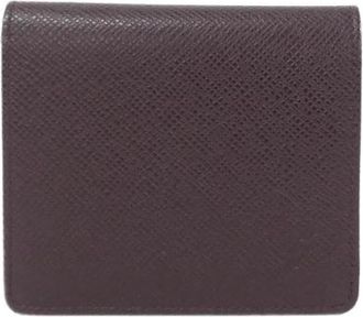 Louis Vuitton Pre-owned Taiga Leder Portemonnee - Dames - Vintage Accessoires - Bruin - ONE Size - Leer - Vintage