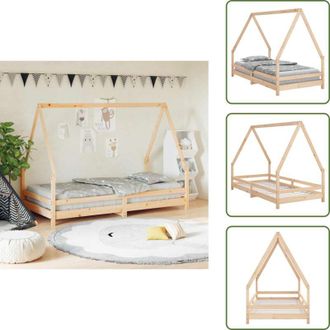 vidaXL Letto in legno - vidaXL Giroletto per Bambini 90x190 cm in Legno Massello di Pino - Giroletto in legno