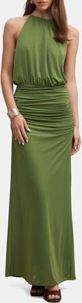 Ever New Adelina Ruched Sleeveless Maxi Dress in Green at Nordstrom, Size 12