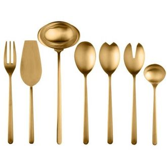 Mepra Linea Serving Set - 7 Pieces in Ice Gold at Nordstrom