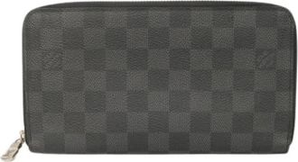 Louis Vuitton Pre-owned Wallets, female, Black, Size: ONE SIZE Pre-owned Zippy Organizer NM Damier Graphite Long Wallet