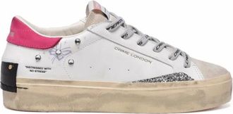 Crime London Schoenen, Dames, Wit, 36 EU, Leer, Gedragen Sneakers