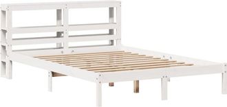 vidaXL Vidaxl - Bed Frame without Mattress White 140x190 cm Solid Wood Pine