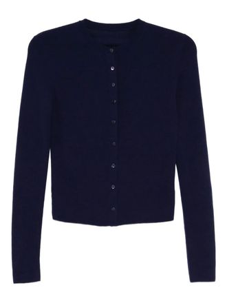 JNBY slim-fit cardigan - women - Wool/Polyester - M - Blue