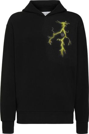 Philipp Plein Hooded Sweatshirt Gothic - Heren - Hoodies - Zwart - 2XL - Katoen - Hoodies & sweatvesten