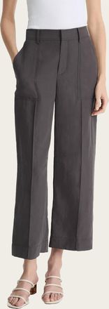 Vince Cotton Low-Rise Utility Pant In Pebble