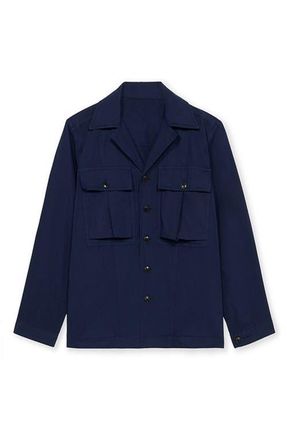 Fortela Oversize Cotton Twill Shirt in Blue at Nordstrom, Size 46 Eu