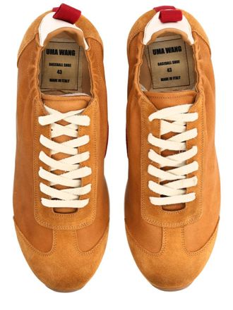 Uma Wang Leather Mixed-Material Sneaker - Brown