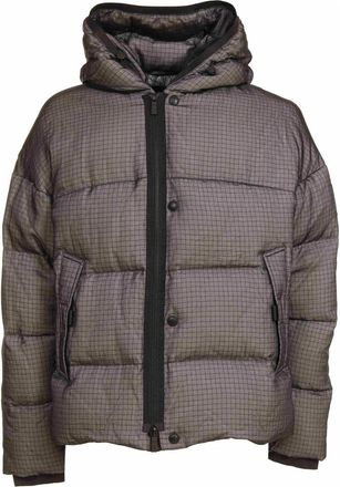 Roberto Cavalli Chaqueta Acolchada con Capucha - Jackets - Hombre - Gris - XL
