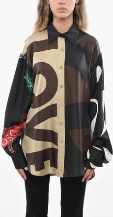 Moschino COUTURE! Camicia in Seta Asimmetrica E Oversized Moschino