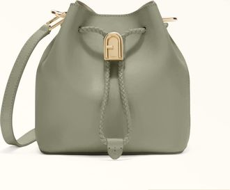 Furla Levante Mini Bag M Agave B Green Ferrara Calf Leather Woman