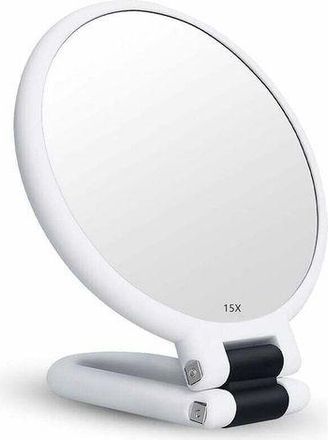 OEM Espejo De Aumento De 15x, Espejo Plegable De Doble Cara Para Diversos Detalles De Maquillaje (blanco)