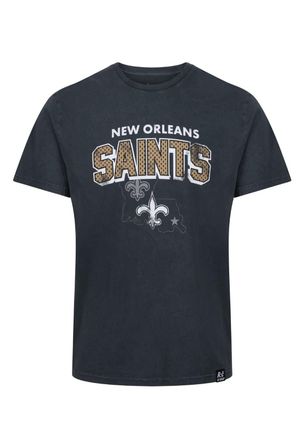 Recovered Clothing New Orleans Saints Black NFL Galore Washed T-Shirt