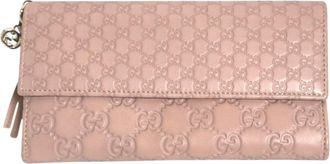 Gucci Pink Leather Wallet (Bi-Fold) (Pre-Owned)