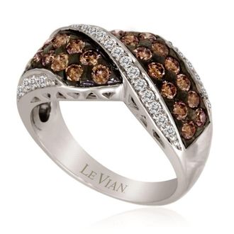 Le Vian Ladies Bypass Rings set in 14K Vanilla Gold