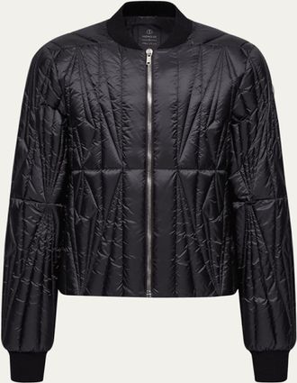 Rick Owens x Moncler Geocamo Quilted Leather Bomber Jacket