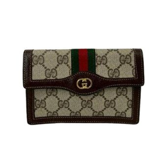Gucci Pre-owned Wallets, female, Brown, Size: ONE SIZE Pre-owned Leather Pouch