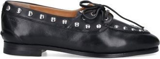 Bally Pointed Toe Slip-On Moccasins With Lace Closure