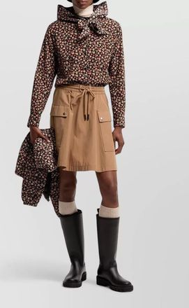 Moncler cotton blend a-line mini skirt