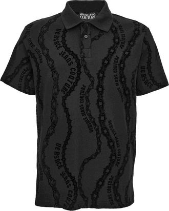 Versace Jeans Couture T-shirts en Polos - Heren - Polos - Zwart - XS - Katoen - Tops