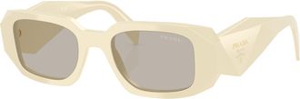 Prada Light Brown Rectangular Ladies Sunglasses PR 17WSF 21D5J2 51