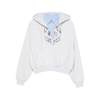 Alexander Wang Alexander Wang, Hoodies, female, Gray, Size: XS Cropped Hoodie