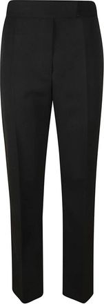 Prada Compact Gabardine Broek - Dames - Straight fit broeken - Zwart - M - Wol - Broeken