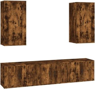 vidaXL Vidaxl - 5 Piece tv Cabinet Set Smoked Oak Engineered Wood