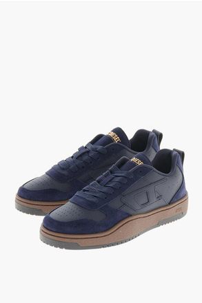 Diesel High-Top Sneakers S-UKIYO V2 Leather Two-Tone size 40