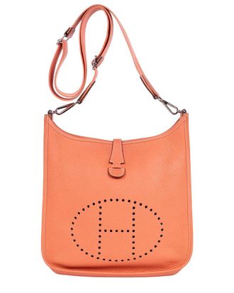 Herm&egrave;s Pink Epsom Leather Evelyne Iii Pm (Authentic Pre-Loved)