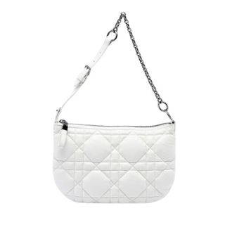 Dior Pre-owned Vintage Quilted Shoulder Bag - Dames - Pre-owned - Wit - Maat: ONE Size Leer