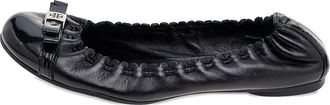 Tory Burch Pre-owned leather ballet flats - women - Leather/Leather/Rubber - 36 - Black