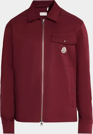 Moncler Men & apos;s Cotton-Blend Gabardine Shirt Jacket