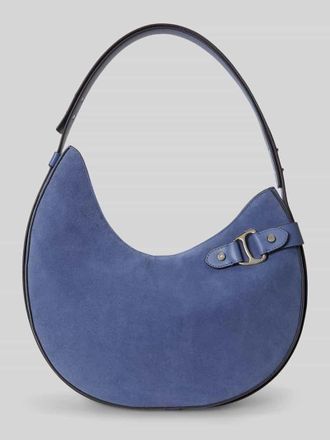 Lauren Ralph Lauren Henkeltasche aus echtem Veloursleder in Blau, Gr&ouml;&szlig;e 1