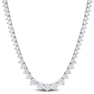 Mimi & Max 27 CT TGW Cubic Zirconia Tennis Necklace in Sterling Silver