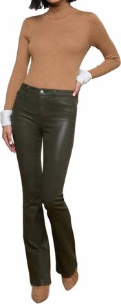 L'agence Ruth Straight-Leg Jean In Deep Olive Coated