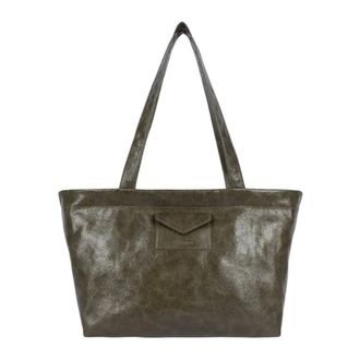 Lancaster R&eacute;tro KBA Tote - Dames - Tassen - Groen - Maat: ONE Size Poliester
