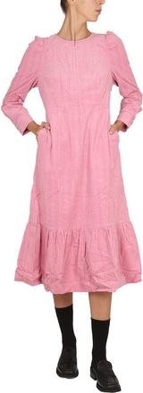 Baum Und Pferdgarten Cotton With Necklace Detail Midi Dress - Pink