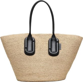Marc Jacobs Large Babe Woven Tote Bag - Dames - Shoppers - Beige - ONE Size - Tassen
