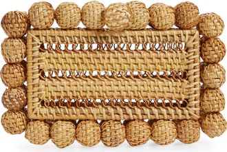 Cult Gaia Eos Rattan Box Clutch in Natural at Nordstrom