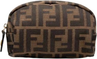 Fendi Pre-owned Clutches, female, Brown, Size: ONE SIZE Pre-owned Canvas Clutch