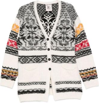 Semicouture Multicolor Wool Cardigan